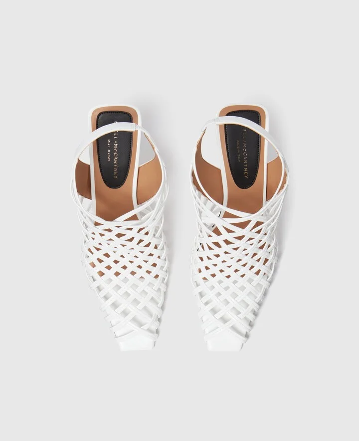Stella McCartney - Stella Spur Woven Slingbacks, Woman, Black, Size: 35 - Image 8