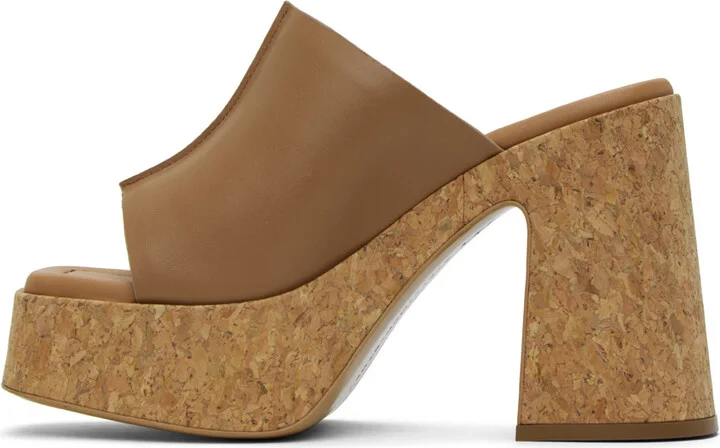 Stella McCartney Tan Skyla Platform Mules - Image 3
