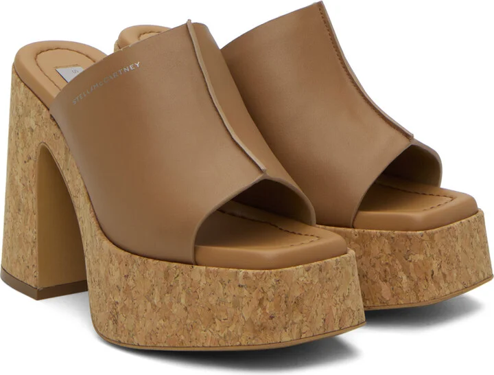 Stella McCartney Tan Skyla Platform Mules - Image 4