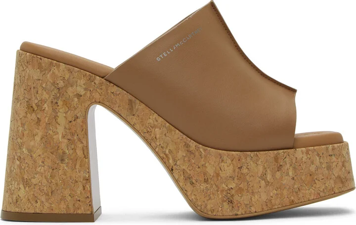 Stella McCartney Tan Skyla Platform Mules