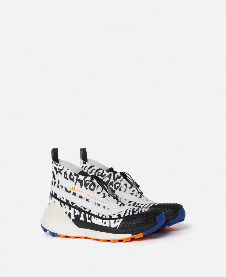 Stella McCartney - Terrex Free Hiker Hiking Shoes, Woman, White/Crew Orange/Black, Size: 3h - Image 3