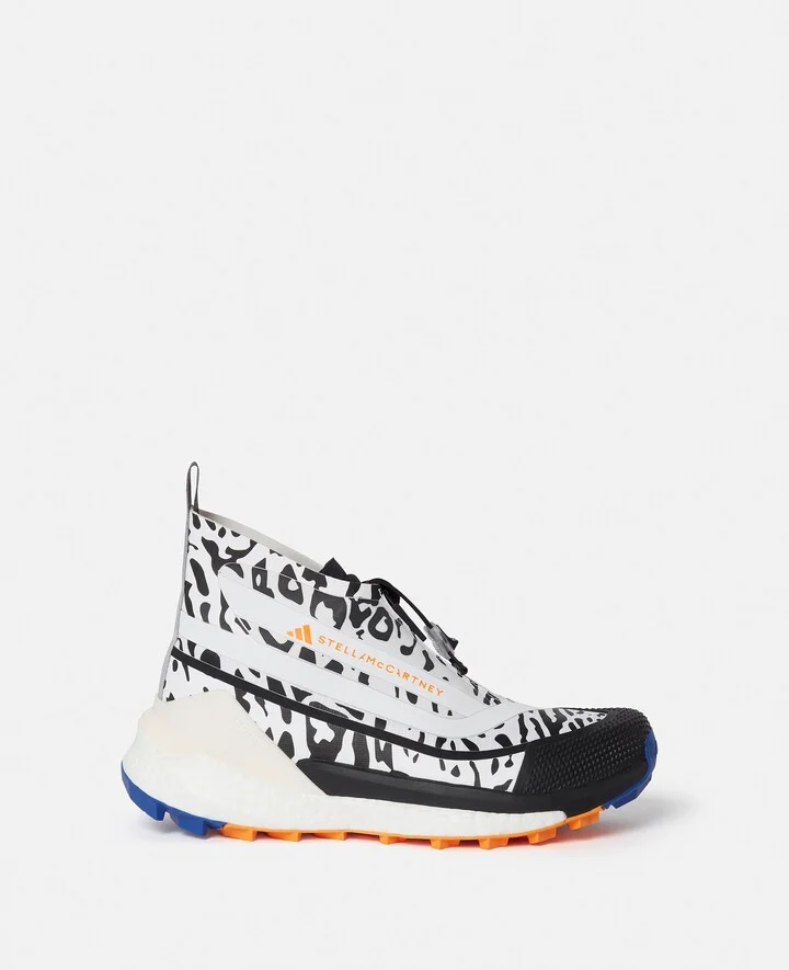 Stella McCartney - Terrex Free Hiker Hiking Shoes, Woman, White/Crew Orange/Black, Size: 3h