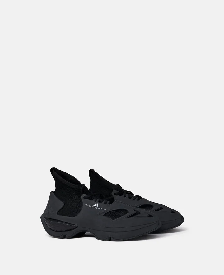 Stella McCartney - TrueLife Primeknit Lifestyle Trainers, Woman, Core Black, Size: 4 - Image 2