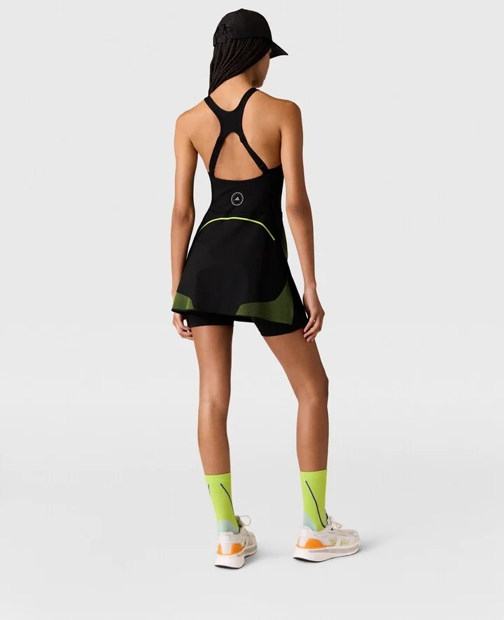 Stella McCartney - TruePace Running Dress, Woman, Black/Semi-Solar Slime, Size: XL - Image 5