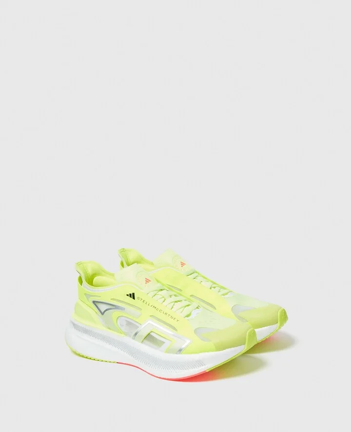 Stella McCartney - Ultraboost Running Sneakers, Woman, Solar Yellow/Hi-Res Yellow/White, Size: 3h - Image 2