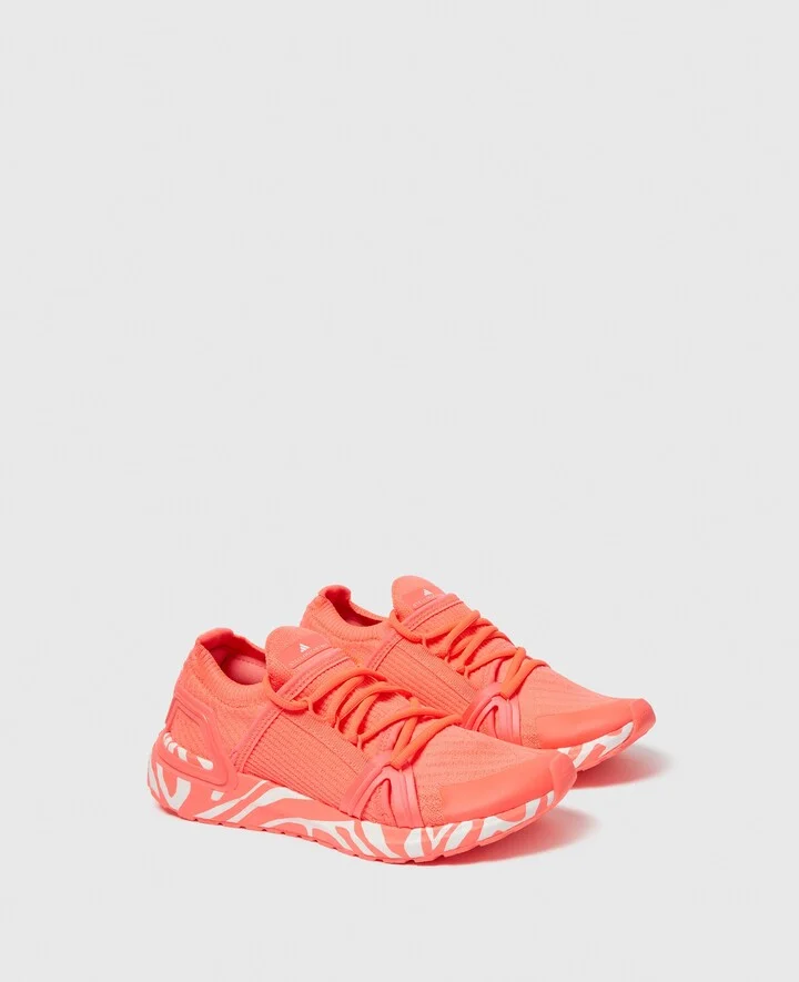 Stella McCartney - Ultraboost Running Sneakers, Woman, Turbo Pink/White, Size: 3h - Image 2