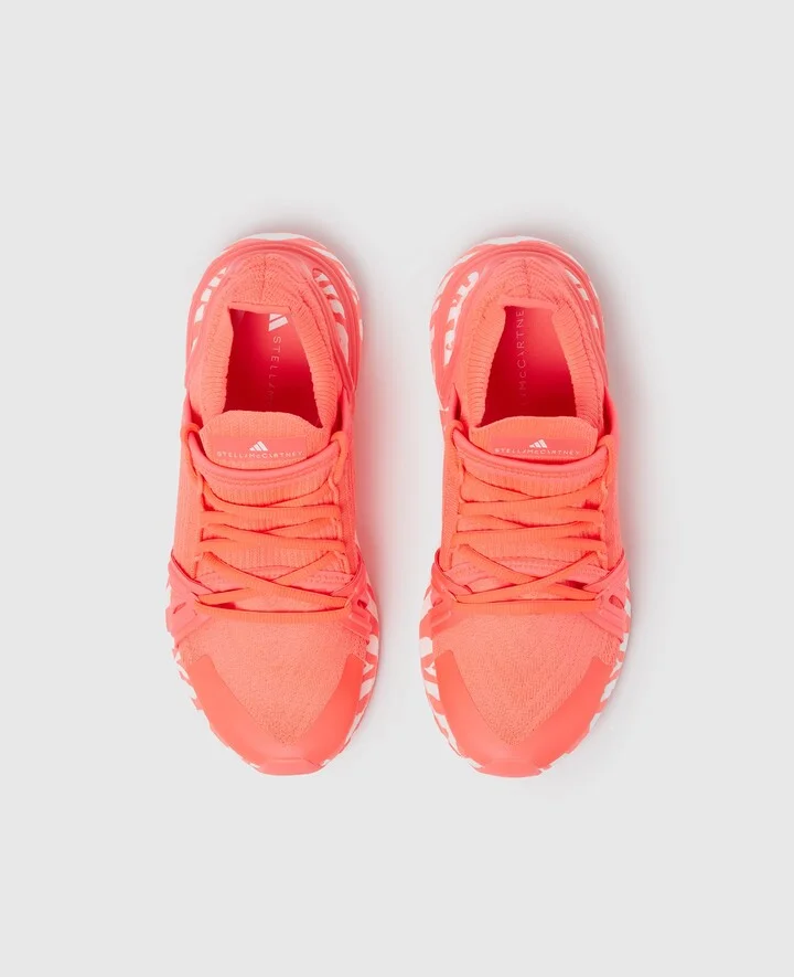 Stella McCartney - Ultraboost Running Sneakers, Woman, Turbo Pink/White, Size: 3h - Image 4