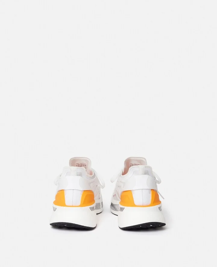 Stella McCartney - Ultraboost Running Sneakers, Woman, White/Semi-Solar Slime/Yellow, Size: 6 - Image 4