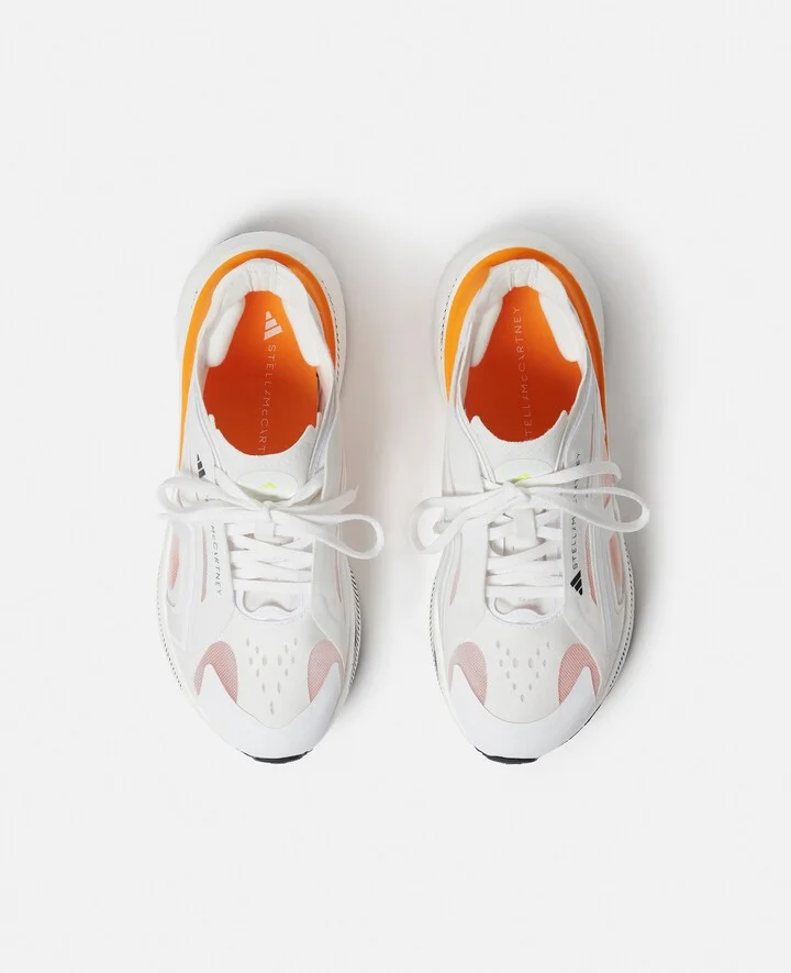 Stella McCartney - Ultraboost Running Sneakers, Woman, White/Semi-Solar Slime/Yellow, Size: 6 - Image 5