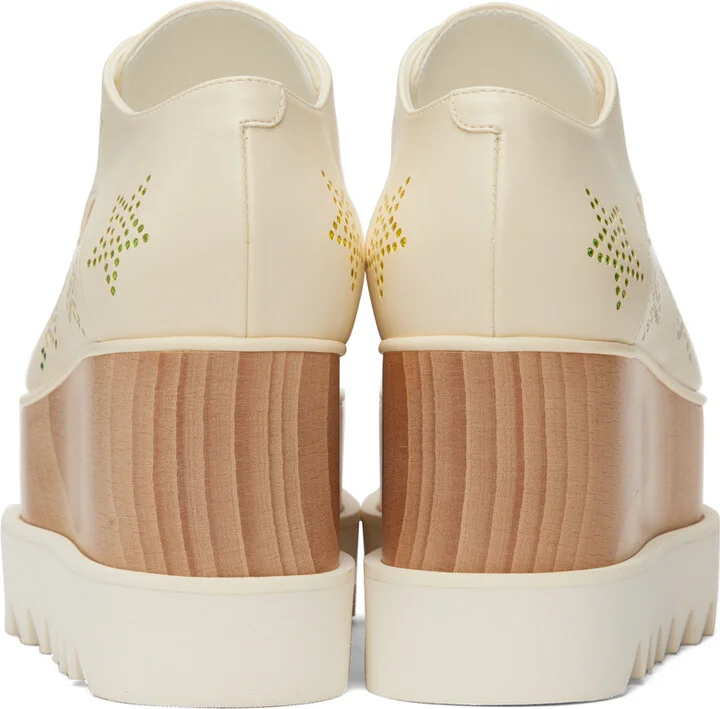 Stella McCartney White Elyse Crystal Star Platform Derbys - Image 2