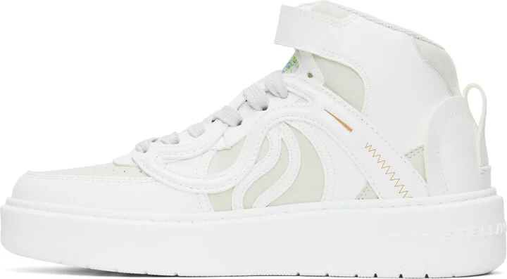 Stella McCartney White & Gray S-Wave 2 Sneakers - Image 3