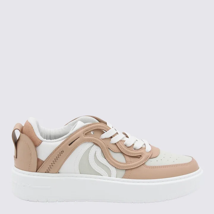 Stella McCartney White Leather S-Wave Sneakers