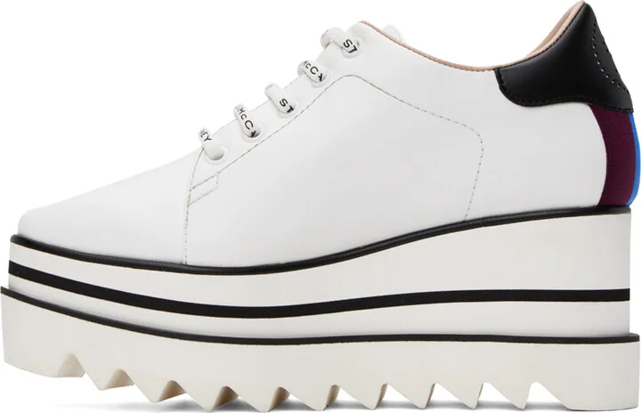 Stella McCartney White Sneak-Elyse Platform Derbys - Image 3