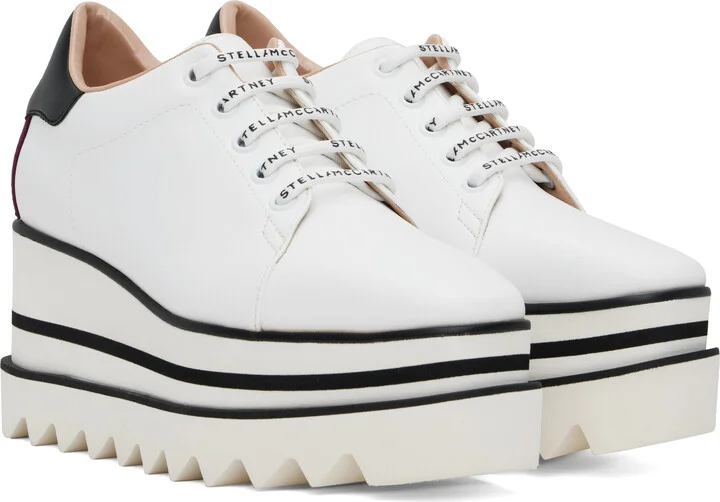 Stella McCartney White Sneak-Elyse Platform Sneakers - Image 4