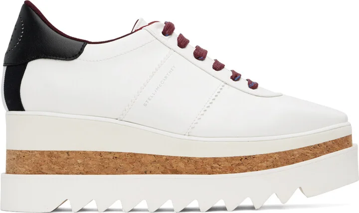 Stella McCartney White Sneak-Elyse Platform Sneakers