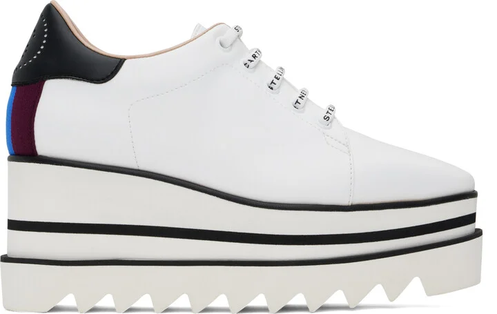 Stella McCartney White Sneak-Elyse Platform Sneakers