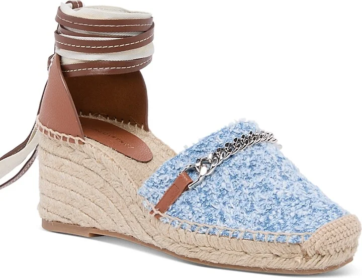 Stella McCartney Women's Gaia Denim Espadrille Wedge Sandals