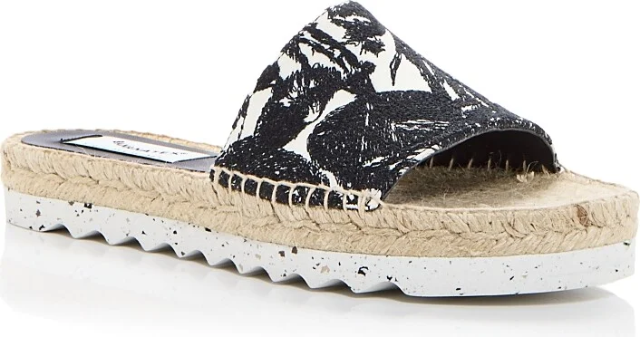 Stella McCartney Women's Gaia Embroidered Espadrille Slide Sandals