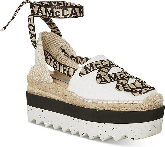 Stella McCartney Women's Gaia Platform Ankle Wrap Espadrilles