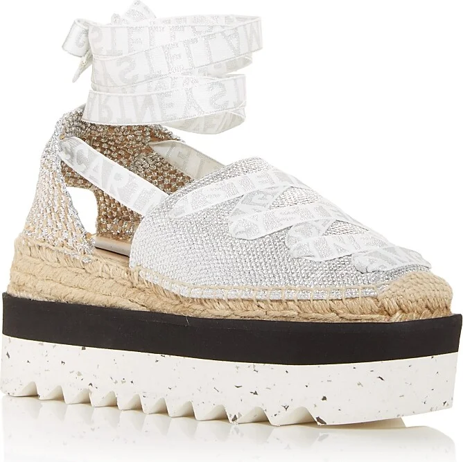 Stella McCartney Women's Gaia Platform Ankle Wrap Espadrilles
