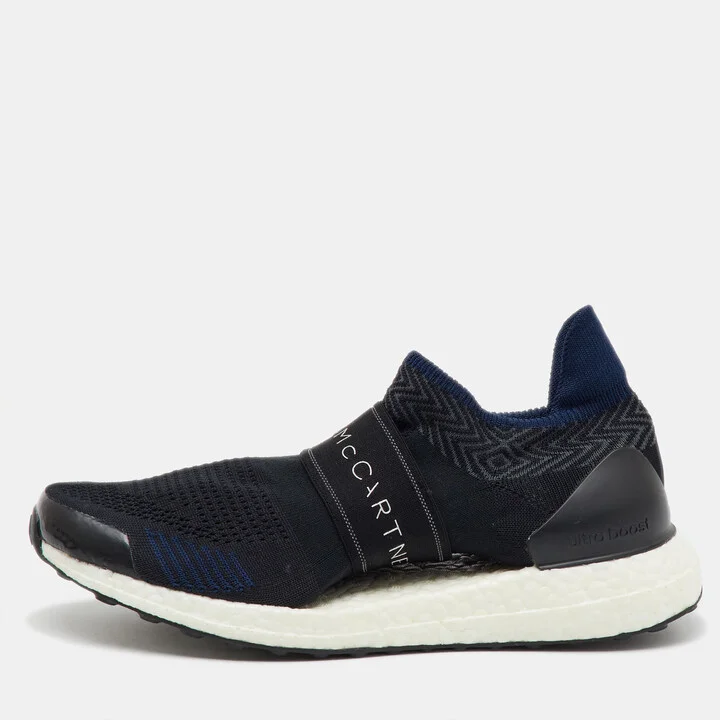 Stella McCartney x Adidas Black Knit Fabric Ultraboost X 3D Slip On Sneakers Size 37 1/3