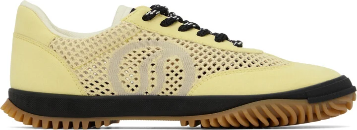 Stella McCartney Yellow S-Wave Sport Mesh Paneled Sneakers