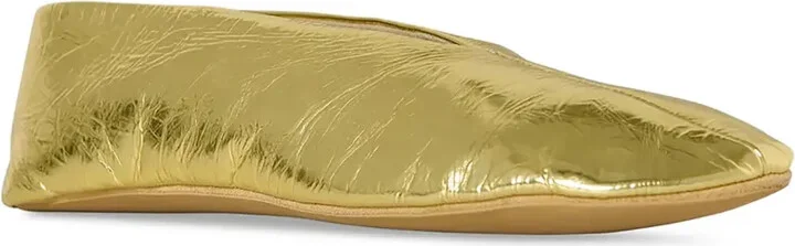 Stella metallic-leather ballet flats - Image 2