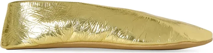 Stella metallic-leather ballet flats