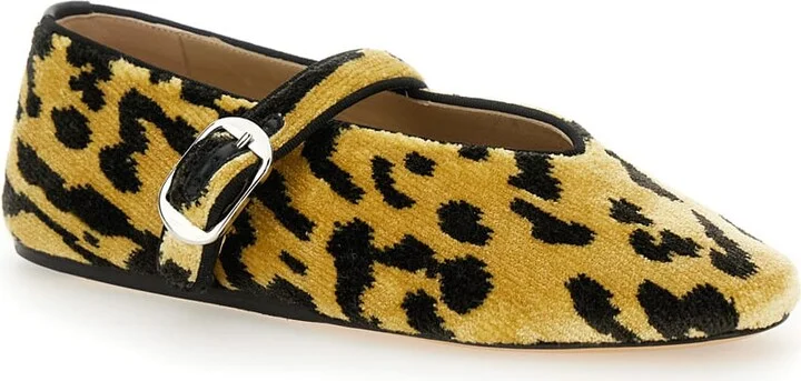 'stella' Multicolor Ballerinas With All-over Leopard Print In Velvet Woman - Image 2