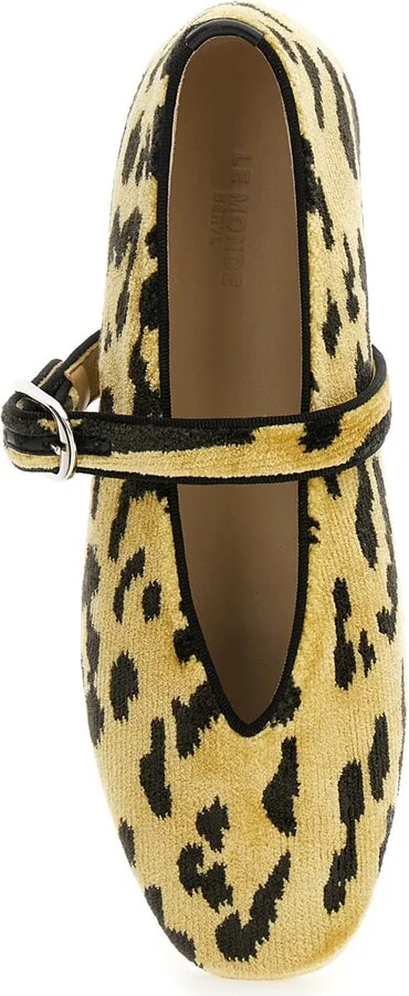 'stella' Multicolor Ballerinas With All-over Leopard Print In Velvet Woman - Image 4