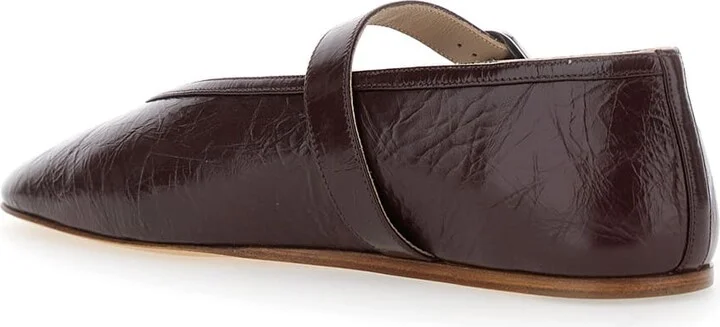 'stella' Violet Ballet Shoes With Buckle Strap Closure In Leather Woman - Image 3