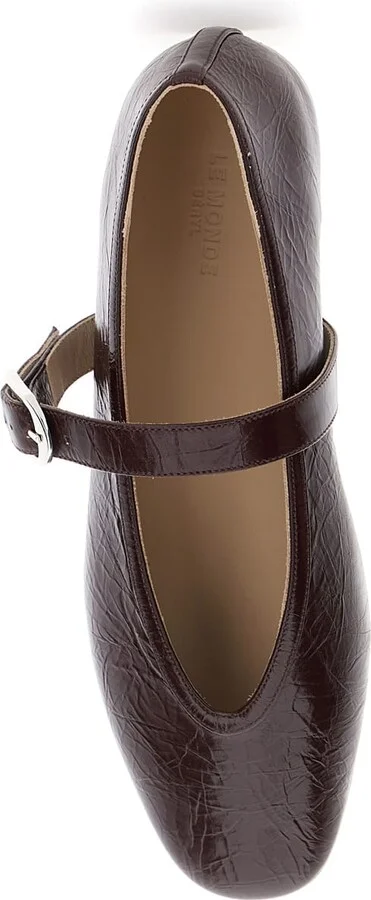 'stella' Violet Ballet Shoes With Buckle Strap Closure In Leather Woman - Image 4