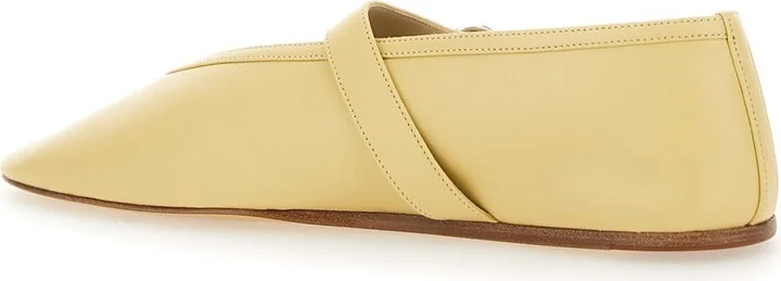 'stella' Yellow Ballerinas With With Buckle Strap In Leather Woman - Image 3