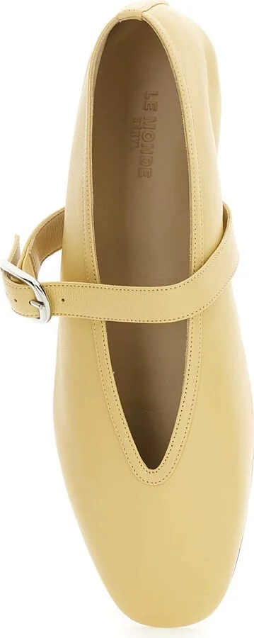 'stella' Yellow Ballerinas With With Buckle Strap In Leather Woman - Image 4
