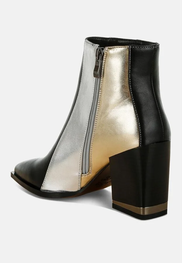 Stemon Three Tone Block Heel Boots - Image 2