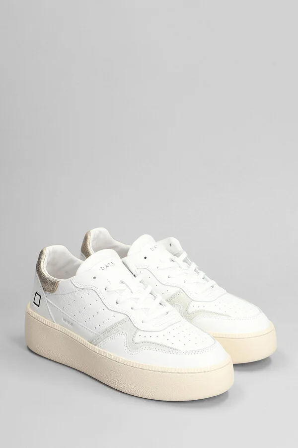 Step Sneakers In White Leather - Image 2