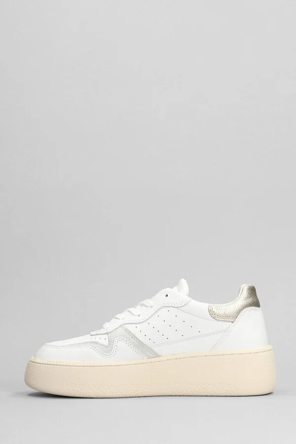 Step Sneakers In White Leather - Image 3