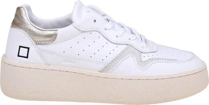 Step Sneakers In White Leather