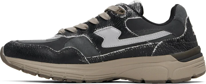 Stepney Workers Club Black & Gray Amiel S-Strike Sneakers - Image 3