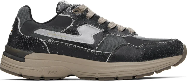 Stepney Workers Club Black & Gray Amiel S-Strike Sneakers