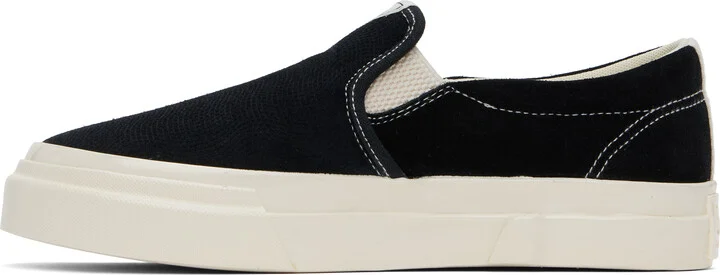 Stepney Workers Club Black Lister Optical Suede Sneakers - Image 3