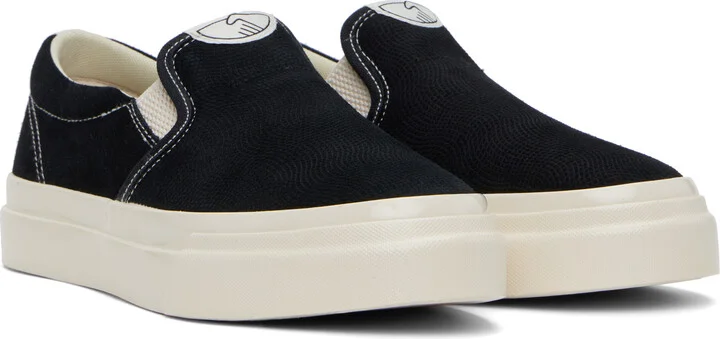 Stepney Workers Club Black Lister Optical Suede Sneakers - Image 4
