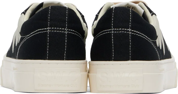 Stepney Workers Club Black & White Dellow Cup Shroom Hands Sneakers - Image 2
