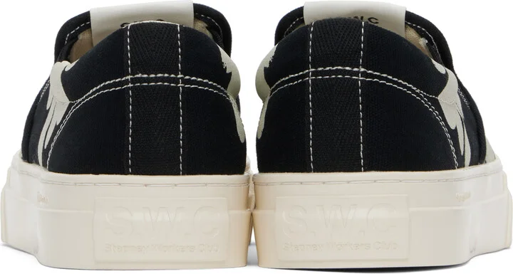 Stepney Workers Club Black & White Lister Cup Shroom Hands Sneakers - Image 2