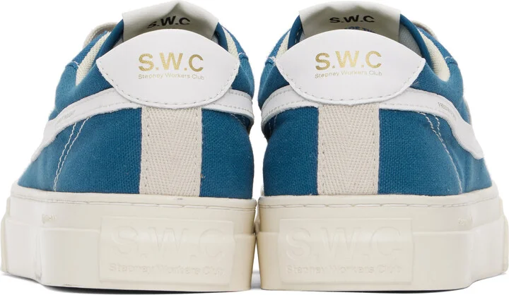 Stepney Workers Club Blue & White Dellow S-Strike Cup Canvas Sneakers - Image 2