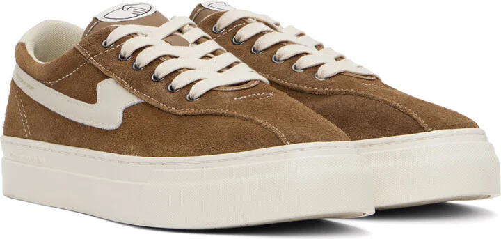 Stepney Workers Club Brown & White Dellow S-Strike Cup Suede Sneakers - Image 4