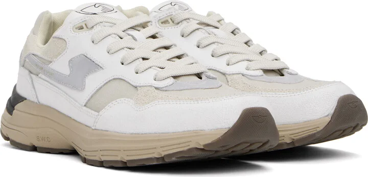 Stepney Workers Club White & Beige Amiel S-Strike Sneakers - Image 4