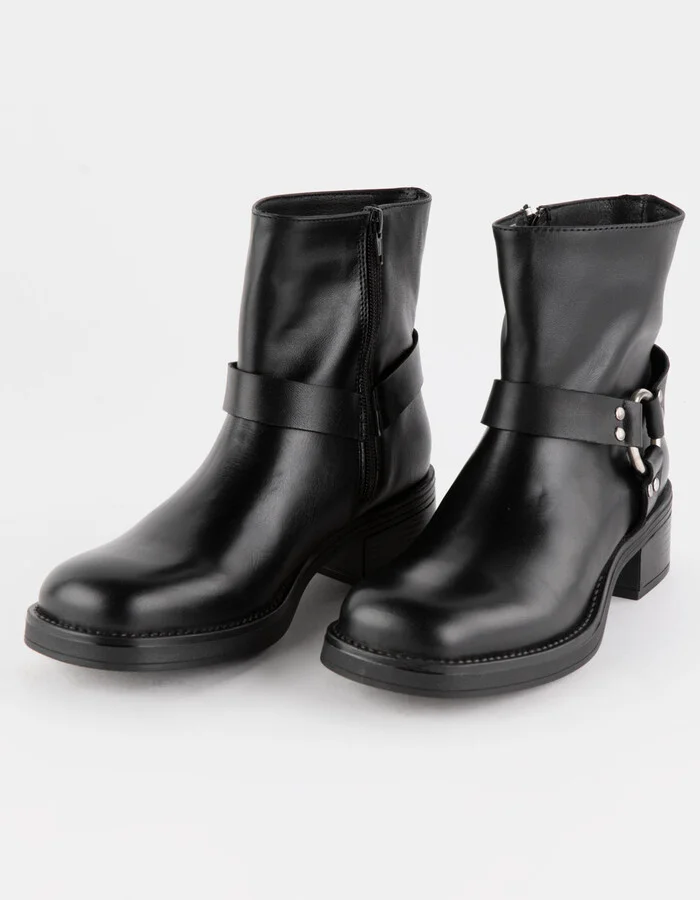 STEVE MADDEN Adena Harness Womens Moto Boots