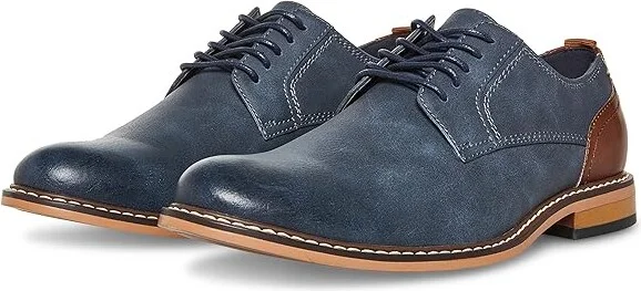 Steve Madden Ajapp Oxford Men's Shoes Navy Nubuck : 7 D - Medium, Synthetic