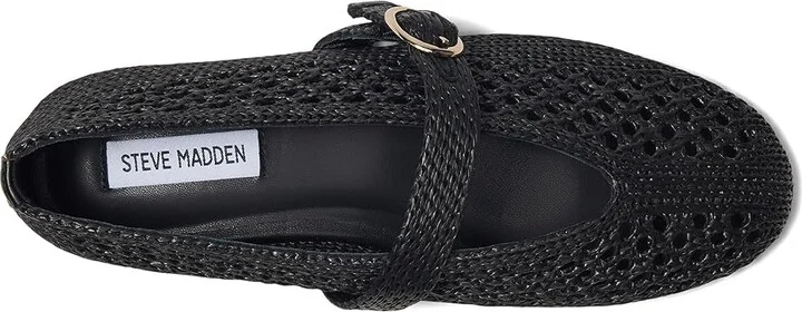 Steve Madden Alara Women's Shoes Black : 7.5 M, Raffia/Rubber - Image 2
